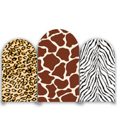 Leopard Giraffe Zebra Muster Geburtstag Bogen Hintergrund Bausatz